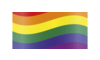 Regenboog Vlag symbool sticker 13 x 11 cm rechthoek